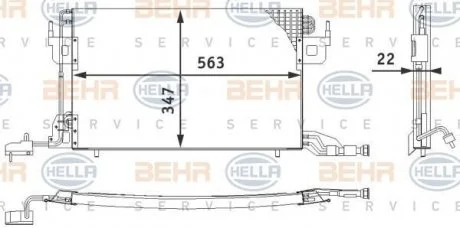 Конденсатор CITROEN BERLINGO 1.1 1.6 91-02 BEHR 8FC351317011