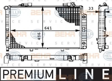 Радіатор Mercedes E-Class (W210) E 290 96 - 99 BEHR 8MK376712761