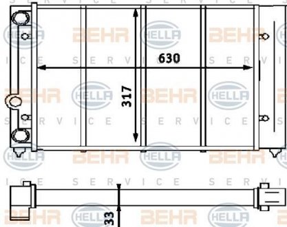 Радиатор VW PASSAT B3/B4 1.8 2.8 88-97 BEHR 8MK376715061