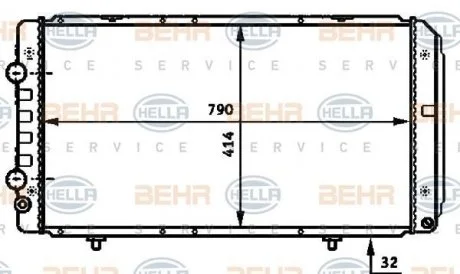 Радіатор CITROEN/PEUGEOT JUMPER 1.9 2.8 94-06 BEHR 8MK376717281