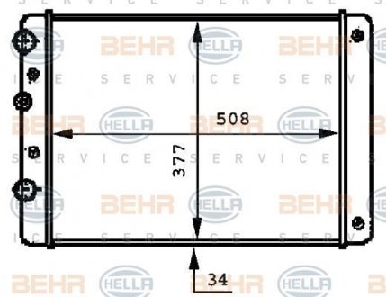 Радиатор CITROEN BERLINGO 1.4 2.0 99-07 BEHR 8MK376717711 (фото 1)