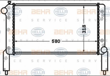Радиатор Fiat Doblo 1.2 01 - 04 BEHR 8MK376767671 (фото 1)