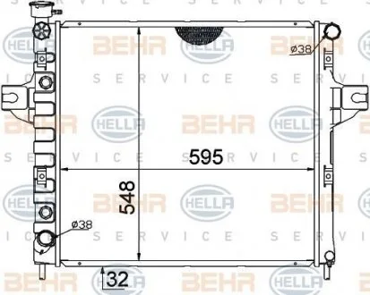 Радіатор Jeep Grand Cherokee 4.0 99 - 05 BEHR 8MK376774251