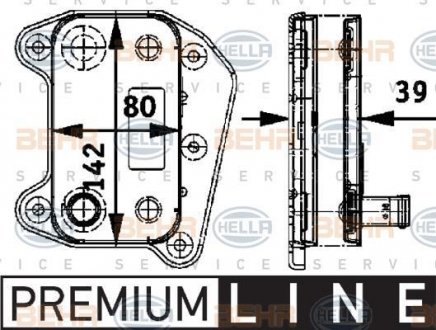 Радіатор масла MB W210/W211/SPRINTER/VITO 2.0-2.7 98- (Premium Line! OE) BEHR 8MO376726-321 (фото 1)