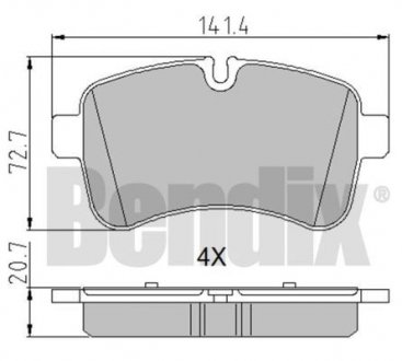КОЛОДКИ ТОРМОЗНЫЕ IVECO DAILY 06> ЗАД БЕЗ ДАТЧИКА Bendix 510663