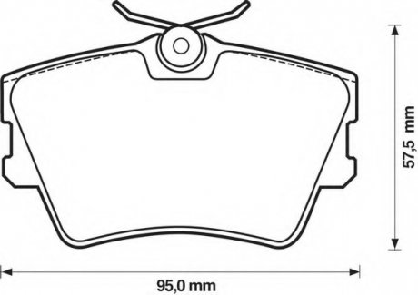 Тормозные колодки, дисковый тормоз (набор) Bendix 571875B (фото 1)