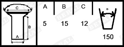 К-кт гальмівних накладок BERAL KBL19557.0-1550