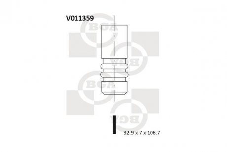 Клапан впускной BGA V011359