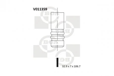 Клапан впускний BGA V011359