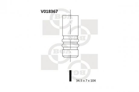 Клапан впускной BGA V018367