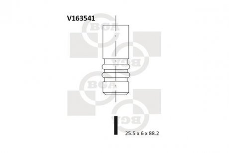 Клапан выпускной BGA V163541 (фото 1)