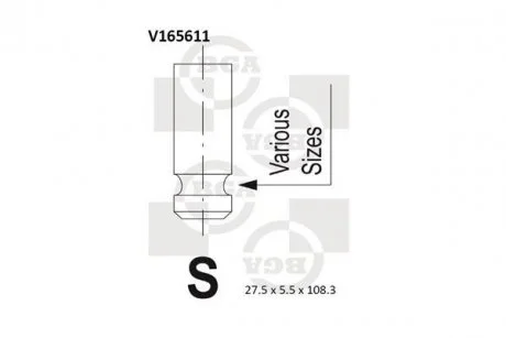 Клапан випускний BGA V165611