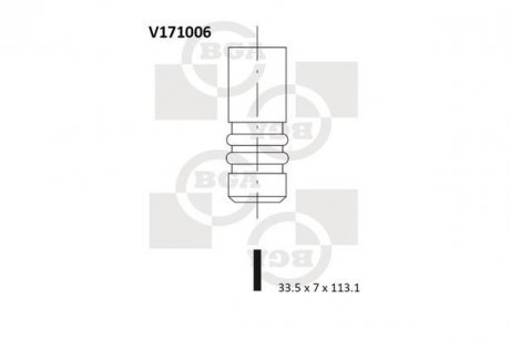 Впускной клапан BGA V171006 (фото 1)