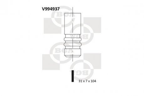 Клапан впускной BGA V994937 (фото 1)