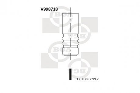 Клапан впускний BGA V998718
