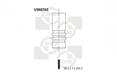 Клапан выпускной BGA V998763