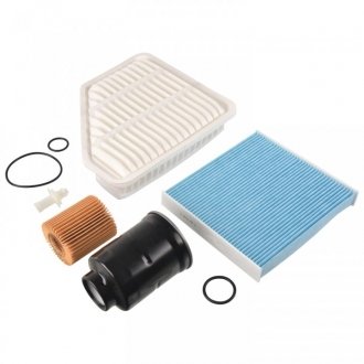 ZESTAW FILTR?W TOYOTA AURIS/AVENISIS 2,0D4-D !!!FILTR OLEJU+PALIWA+POWIETRZA+KABINOWY!!! BLUE PRINT ADT32130 (фото 1)