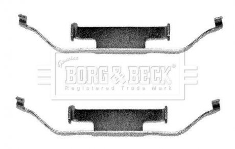 Комплектующие, колодки дискового тормоза BORG & BECK BBK1012