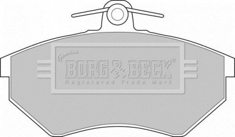 Комплект гальмівних колодок, дискове гальмо BORG & BECK BBP1406 (фото 1)