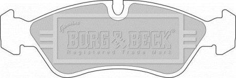Комплект гальмівних колодок, дискове гальмо BORG & BECK BBP1423