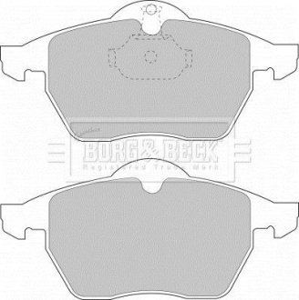 Комплект тормозных колодок, дисковый тормоз BORG & BECK BBP1444