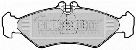 Комплект тормозных колодок, дисковый тормоз BORG & BECK BBP1491