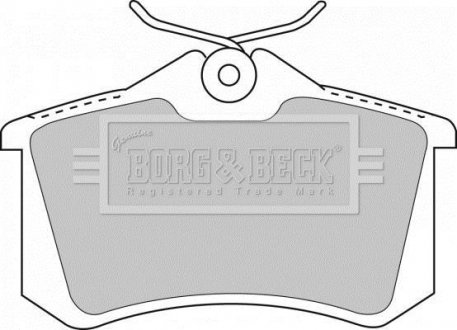 Гальмівні колодки, дискове гальмо (набір) BORG & BECK BBP1512