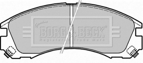 Комплект тормозных колодок, дисковый тормоз BORG & BECK BBP1565 (фото 1)