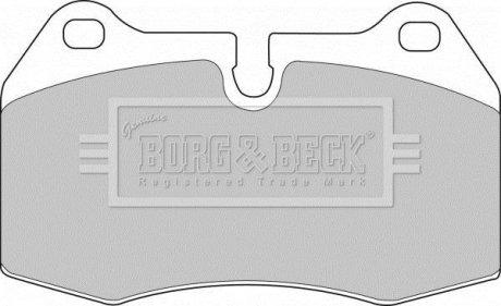 Комплект тормозных колодок, дисковый тормоз BORG & BECK BBP1596