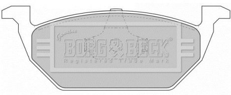 Комплект гальмівних колодок, дискове гальмо BORG & BECK BBP1618