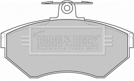 Комплект гальмівних колодок, дискове гальмо BORG & BECK BBP1620 (фото 1)