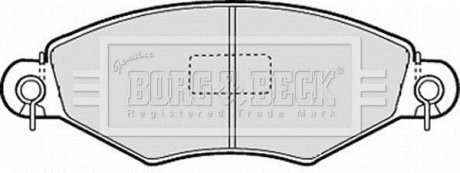 Комплект тормозных колодок, дисковый тормоз BORG & BECK BBP1623