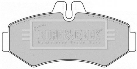 Комплект гальмівних колодок, дискове гальмо BORG & BECK BBP1667 (фото 1)