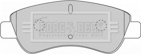 Комплект тормозных колодок, дисковый тормоз BORG & BECK BBP1703 (фото 1)