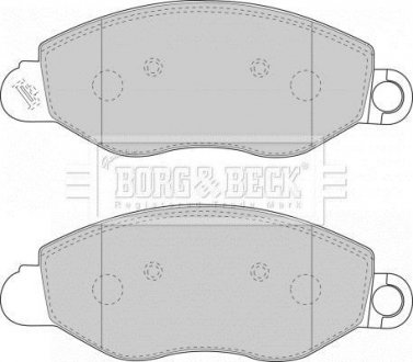 Комплект тормозных колодок, дисковый тормоз BORG & BECK BBP1714