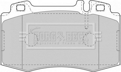 Комплект тормозных колодок, дисковый тормоз BORG & BECK BBP1756 (фото 1)