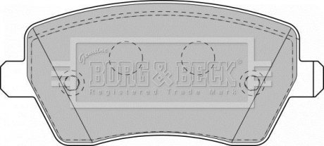 Комплект гальмівних колодок, дискове гальмо BORG & BECK BBP1807