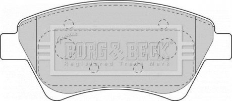 Комплект гальмівних колодок, дискове гальмо BORG & BECK BBP1821