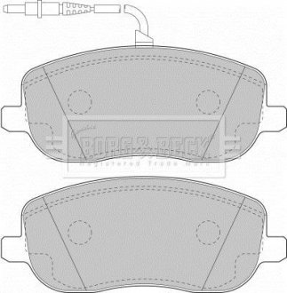 Комплект тормозных колодок, дисковый тормоз BORG & BECK BBP1826 (фото 1)