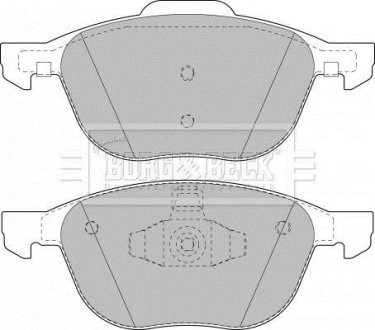 Комплект тормозных колодок, дисковый тормоз BORG & BECK BBP1864