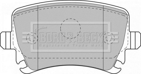 Комплект гальмівних колодок BORG & BECK BBP1877 (фото 1)