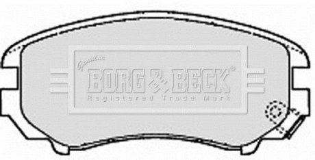 Гальмівні колодки, дискове гальмо (набір) BORG & BECK BBP1884 (фото 1)