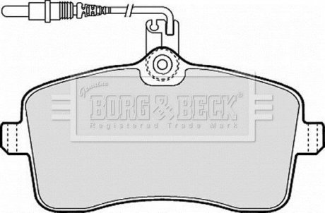 Гальмівні колодки, дискове гальмо (набір) BORG & BECK BBP1897