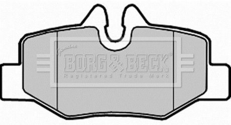 Комплект гальмівних колодок BORG & BECK BBP1958 (фото 1)
