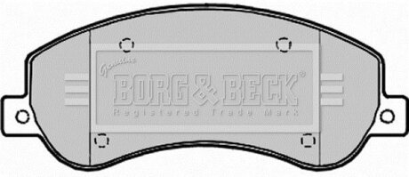 Комплект тормозных колодок, дисковый тормоз BORG & BECK BBP1964