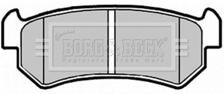 Комплект гальмівних колодок, дискове гальмо BORG & BECK BBP2146