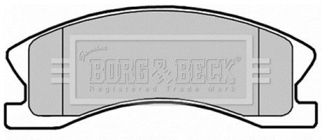 Комплект гальмівних колодок, дискове гальмо BORG & BECK BBP2148