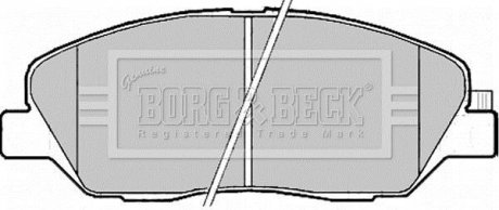 Комплект гальмівних колодок BORG & BECK BBP2176 (фото 1)