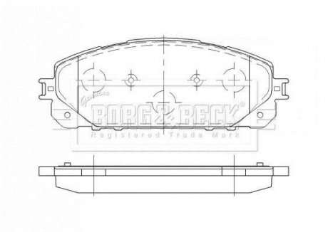 Гальмівні колодки (набір) BORG & BECK BBP2485
