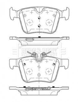 Комплект тормозных колодок BORG & BECK BBP2516